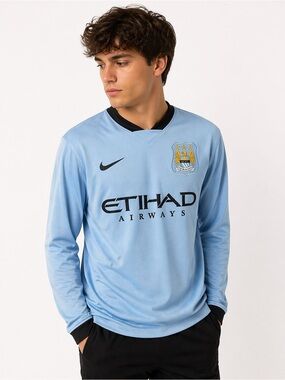 Nike Manchester City Long Sleeve Jersey Dri-FIT Blue
Soccer Shirt Sz Small